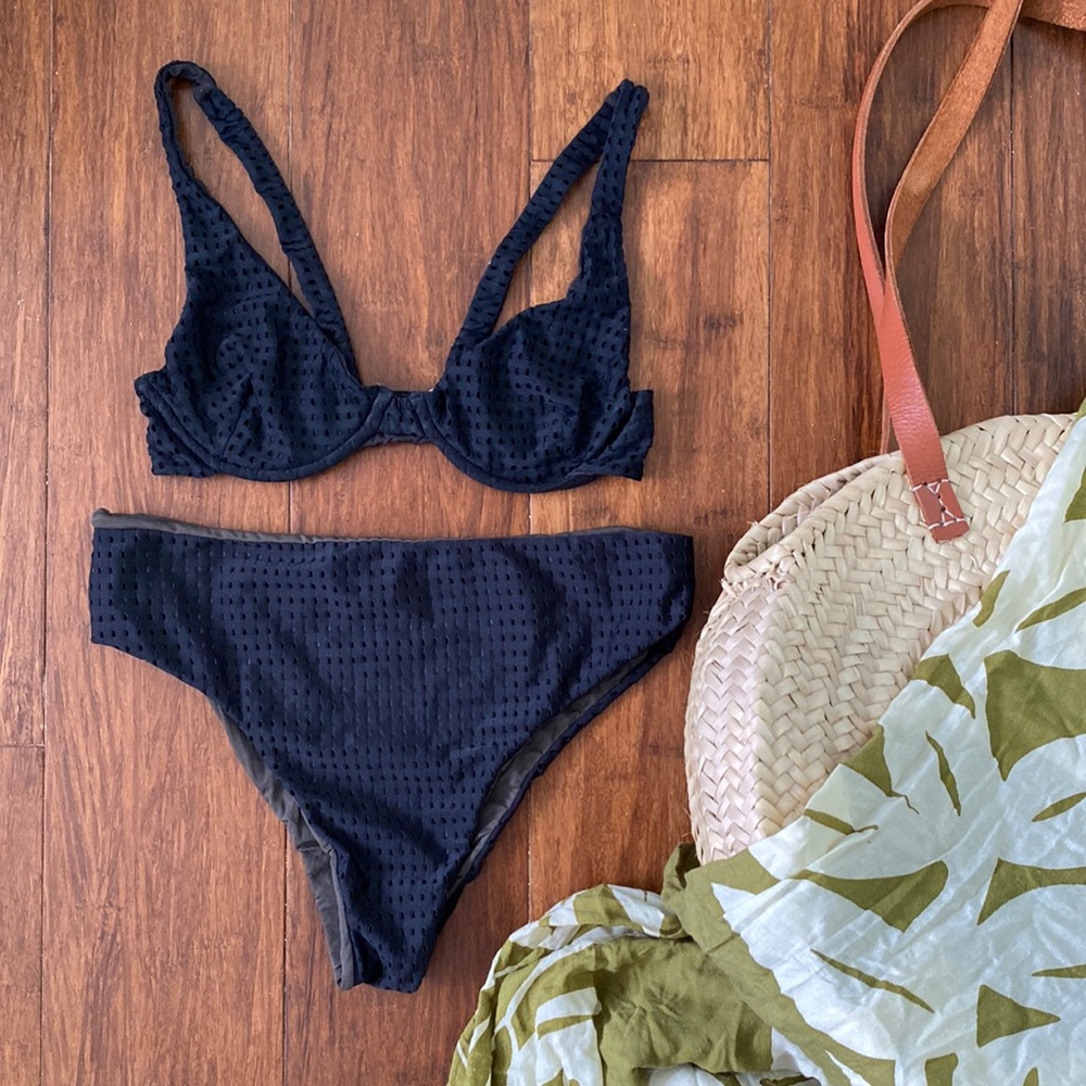 🖤S/L Acacia black mesh set bikini